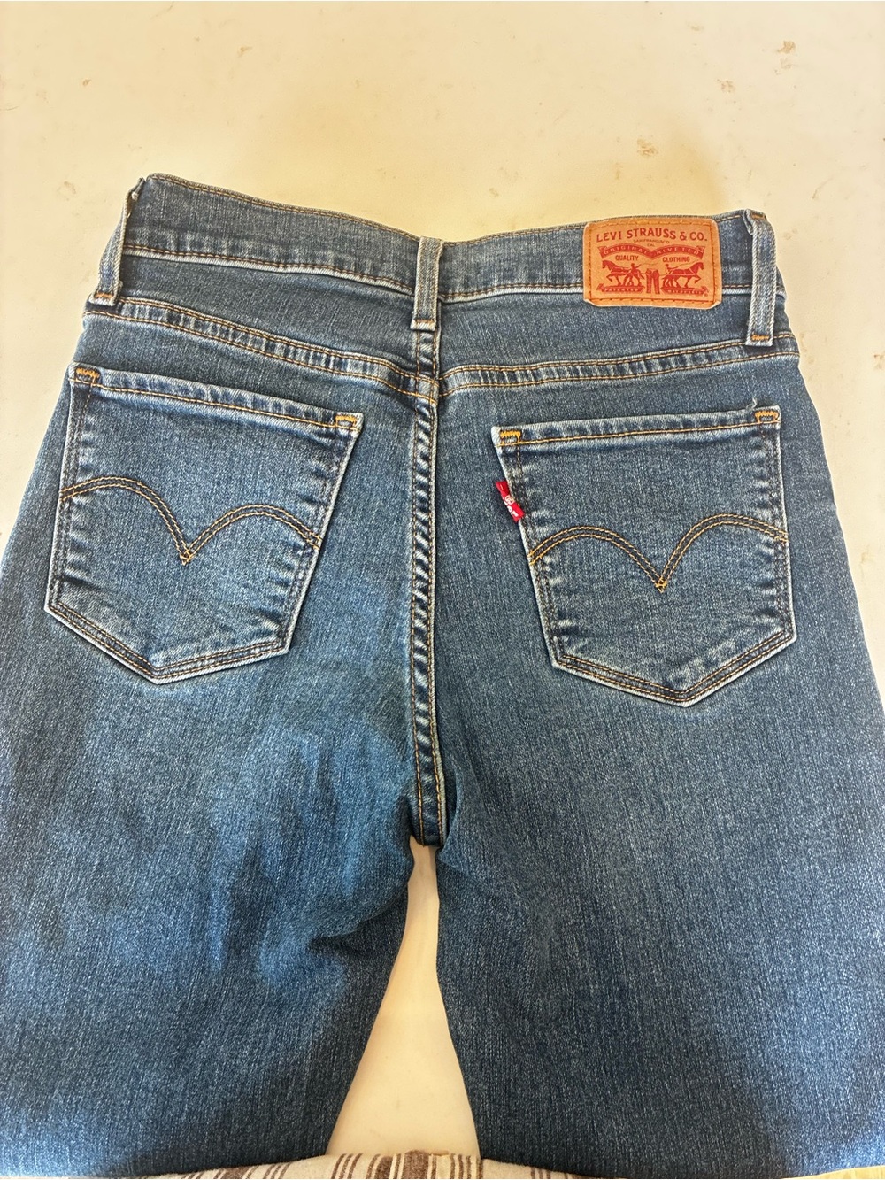 Levi's girls Medium Blue Straight-Leg Jeans